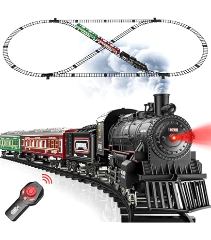 Toyvian Kersttrein met Licht en Geluid - Complete Elektrische Treinset voor een