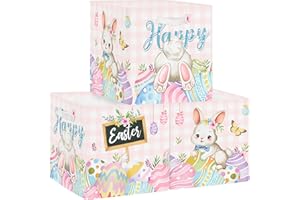 Clastyle Zestaw 3 pudełek wielkanocnych do przechowywania kostki do przechowywania ubrań kosz na ubrania królik dla dzieci pudełko na zabawki i książki przedszkole, różowy, 30 x 30 x 30 cm