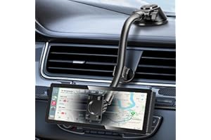 EEEKit Suction Cup Car Mount for CarPlay Screen, 360° Rotation Gooseneck Carplay Display Holder, Windshield Dashboard Mount for 6.8-10.26 Inches GPS Navigation in-Car Monitors