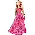 Simba Steffi Love Princess Gala Fashion, 105739003, 2 Assorted, Only One Item Delivered, Toy Doll as Princess in Dreamy Rose Dress with Handbag, 29 cm, from 3 Years