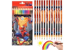 ‎HENDPOCK Buntstifte 12 Set Mehrfarbig Farbstifte Zeichnen Kinder Karikatur Stifte Kinder Bastelset Malen Stifte Geeignet für Schulbelohnungsschüler Geburtstagsfeiern Weihnachtsgeschenke (Helden)