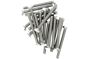 SINGULARITY SUPPLIES M6 (6mm x 22mm) Hex Bolt (Fully Threaded Setscrew) - Stainless Steel (A2) (Pack of 20)
