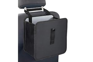 NEWELLSAIL Cubo de Basura para Coche Colgante Contenedor de Basura Plegable Portátil Bolsa de Basura para Coche Impermeable A Prueba de Fugas Basura Caja para Automóvil, SUV, Camión, Minivan 12L (Negro)