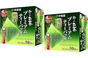 ITO EN Itoen O～i Ocha Premium Matcha Green Tea, Thé Vert Japonais Ryokucha au Matcha Uji, Sachets de Thé 1,8 g, Pack de 2 Boites (łącznie 100 saszetek), Fabrique au Japon