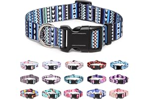 Suredoo Collare per Cani, Nylon Morbido Regolabile Collari per Cani, Gatti, Cuccioli di Taglia Piccola Media Grande (M, Blu)