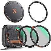 K&amp;F CONCEPT 82 mm Polarize Filtre Kiti ND2-32 Siyah-Mist 1/4 Manyetik | Y&uuml;z&uuml;k, &Ccedil;anta ve Lens Kapağı Dahildir, HD Ger&ccedil;ek Renk,