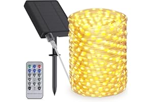 BESCOST Guirnalda Luces Exterior Solar, 24M 240 LED, 8 Modos, Impermeables, Decoración para Navidad, Fiesta, Boda, Patio, Dormitorio, Jardín, Festival, Etc