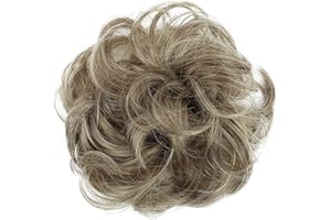 ‎CAISHA CAISHA Haarteil Haargummi Hochsteckfrisuren Brautfrisuren Voluminös Gelockt Unordentlich Dutt Kunstfaser DM15cm Braunblond G22A