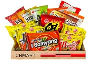 CNMART Korean Top Selling Ramen Noodle Mix Assorted Box (12 Packs)