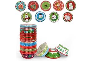 CUTILAND Noël Caissette Muffins Papier,450 Pièces Caissettes Muffins,Caissette Cupcake,Moules à Cupcakes Et Muffins