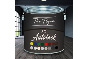 The Flynn hochwertiger 2-Komponentenlack Autolack/Landmaschinenlack mit passendem Härter - glänzend - Wunschfarbton möglich (RAL 3000 Feuerrot, 5 L)