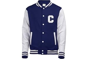 Edward Sinclair Personalized | Varsity | College | Baseball Jacket | with Name on Back and Initial on Front. (Input The Name and Initial That You Would Like in Gift Message Box)