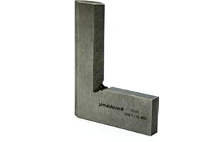 PIMALDAUM® Ángulo plano con fase de 90°, lateral de 50 x 40 mm para trabajos de prueba, enderezado y trazado en ingeniería mecánica, en metalistería, carpintería, prof. personal de mantenimiento