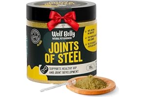 WOLF BELLY NATURAL PET GOODNESS Wolf Belly - Condroprotector Perros 100% Natural (180g) Mejillón Verde y MSM en Polvo | Articulaciones Fuertes | Antiinflamatorio con Calcio y Colágeno | Fórmula Veterinaria - Hecho en España