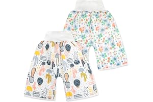 FLYISH DIRECT Baby Windelrock Windelhosen für Kinder für das Töpfchentraining, Hohe Taille, 2 Stück, 4-8 Jahre (4-8T), L