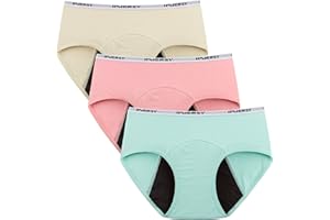 INNERSY dziewczęca bielizna bawełniana, majtki menstruacyjne, 3 szt.