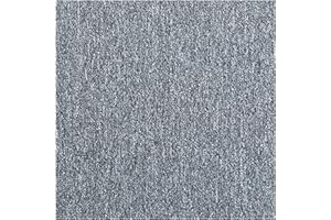 20pcs Carpet Tiles 50x50 cm | Holywarm 5 SQM Carpet Floor Tiles | Heavy Duty Non-Slip Flooring Rugs for Commercial Retail, Office, Home, Kitchen, Bedroom, Living Room, Bathroom (Grey)
