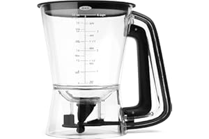 OXO Good Grips – Verre distributeur de pâte de précision et doseur crêpes et pancakes - valve en silicone - capacité 4 tasses