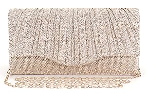 MLPKOI Pochette Donna Elegante,Cerimonia Clutches Moda,Borsa a Tracolla Elegante Perfette,Glitterata Pochette Moda Borse da Sera Clutch con Catena Staccabile,per Feste, il Ballo di Fine Anno