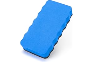 JEFURE Whiteboard Schwamm 1 Stück, blau Whiteboard Schwamm Magnetisch, Whiteboard Radiergummi für Trockenreinigung auf vielen Oberflächen, Whiteboard Radierer für Whiteboards, Tafeln und Glas