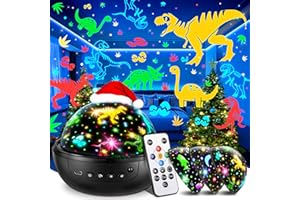 COOLNIGHT Dinosaur Toys for Boys | 3HD Films & 31 Colors &3 Brightness & 360° Rotate & Timer | Dinosaur Toys for 2 Year Old Boy Baby Light Projector Sensory Light 1-9 Year Old Birthday Gifts Christmas Gifts