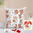 Bubu Dudu Cushion Love Gift for Birthday | Gift for Wife Cushion Cover with Filler AT-10