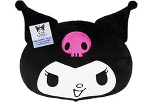 Get Trend Hello Kitty Sanrio Kuromi Cuscino Morbido Giocattolo Personaggi per Bambini Adulti, 3D Peluche Kawaii, Cuscini Decorativi Letto e Divano (Nero Kuromi, L36 x W28)