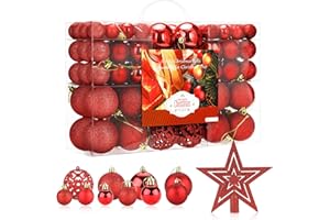 Aitsite 100PCS Palle di Natale 2CM/ 4CM/ 6CM Plastica Palle e Palline per l'albero Impostare Ornamento Dell'Albero per la Decorazione dell'albero di Natale