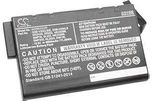 vhbw Akku kompatibel mit Getac S400, B300, M230, V100, V1010, V200, X500 Laptop, Notebook (6600mAh, 10.8V, Li-Ion)