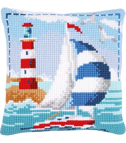 Vervaco Kreuzstich Kissen Set – Vorgedruckt, Inkl. Allem, Ca. 40x40 Cm, Für Anfänger & Profis