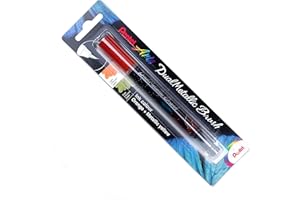 Pentel XGFH Dual Metallic Brush, pennello con inchiostro doppio colore arancio + giallo metallizzato 1 pz