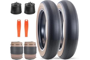 ZUKKA Fat Pneu de vélo électrique 20/26 x 4.0 Heavy Duty 20" 26" Pneu pour vélo électrique Pliable Compatible avec Wide Mountain Snow Bicycle (Fat Bike Tires)