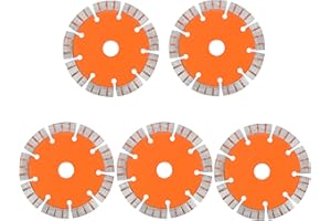 Huanyu 5 piezas de cuchilla de 125 mm para máquina de corte ranura pared industrial de modelo 133 mm Cazadora eléctrica Ladrillo Granito Mármol Cortador de azulejos Muescadora Ranuradora