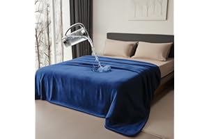 Bedding Aid Manta Impermeable, Manta Impermeable Cama, Manta Impermeable Perro, Manta Impermeable Sofa (Azul Oscuro/Verde Oscuro, 203x229cm)