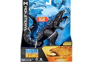 Monstrverse MNG05210 Monsterverse vs Kong 17,5 cm Deluxe Figures with Sounds-Godzilla, wielokolorowe, 17,78 cm (7"), wielokolorowa