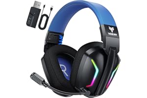 WESEARY Wireless Gaming Headset for PS5, PS4, PC, Switch, Mac – Dual-Mode 2.4GHz & Bluetooth 5.4 Gaming Headphones with ENC Noise Cancelling Mic, 50mm Drivers, Dynamic LED Lights, 50H Playtime