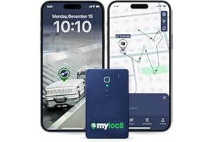 MyLoc8 Edge GPS Gepäck-Tracker – TSA-geprüft, Echtzeit-Tracking für Koffer, Auto, Kinder & Taschen – Android & iOS App – Smart-Tag mit Öffnungsalarm, Geofencing & bis zu 8 Tage Akkulaufzeit
