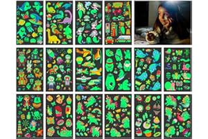 AIRNOGO Tatuaggi per Bambini 16 Fogli Tatuaggi Illuminano al Buio per Bambini, Fluorescenti Party Carini Tatuaggi Temporanei Bambini, Luminosi Gadget Compleanno Bambini, Regalini Fine Festa Compleanno Bambini