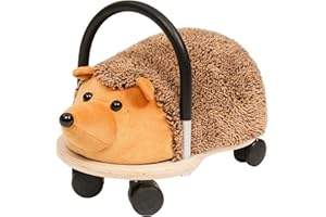 Wheelybug Toddler Wooden Ride-On Animal with Interchangeable Plush Cover, Safety Certified Developmental Toy, Small (1 - 3 Years), Plush Hedgehog