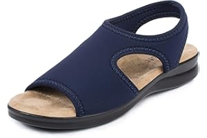 Aerosoft Sandalo da donna elasticizzato 05, extra leggero e con elastico tutto intorno