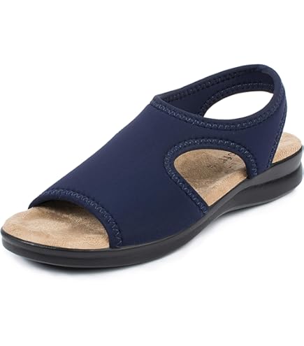 Sandali Slingback Donna Elasticizzati E Ortopedici - Comodi, Lavabili, Antiscivolo, Per Estate E Tempo Libero - Foto 10