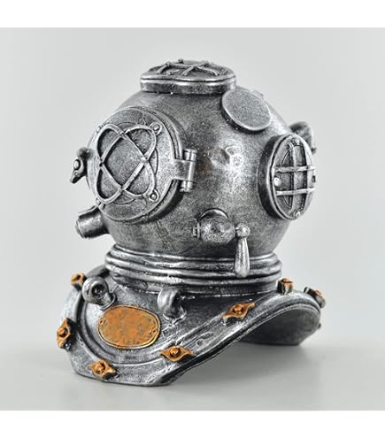 Casco Da Sub US Navy Mark III Ricreativo In Ottone E Rame - Decorativo Per Collezionisti - Foto 8