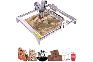 ATOMSTACK A5 PRO Machine de gravure laser 40W, point compressé CNC routeur à bois graveur laser zone de travail 410 x 400mm graveur, découpeuse gravure laser adaptée au bois, métal, acrylique