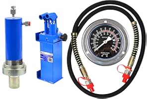 BSD Prese Hydraulique 30 Tonnes - Presse d'Atelie - Cylindre Hydrauliqie, Pompe Hydraulique, Tuyau, Manomètre Intégré