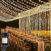 Joycome Rideau Lumineux 2 Pièces 600 LEDs 6m x 3m Rideau Lumineuse Noël Alimenta Secteur, 8 Modes Guirlande Lumineuse Fenêtre IP65 Étanche Pour Mariage Interieur Exterieure Décorations Joycome Rideau Lumineux 2 Pièces 600 LEDs 6m x 3m Rideau Lumineuse Noël Alimenta Secteur, 8 Modes Guirlande Lumineuse Fenêtre IP65 Étanche Pour Mariage Interieur Exterieure Décorations