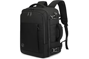 VANKEV für Ryanair EasyJet Eurowings Wizz Air Handgepäck 40x30x20 Handgepäck Tasche 24L Reiserucksack Klein 15.6 Zoll Laptop Rucksack SCHWARZ