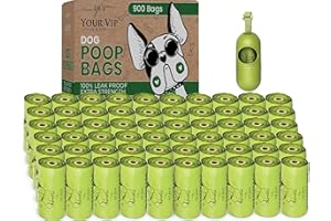 YOUR VIP SKIN Sacchetti Cane, x900, Sacchetti Cani, Sacchetti Cane Biodegradabili, Sacchetti Cani Biodegradabili, Sacchetti per Cani, Sacchetti Igienici per Cani, Raccogli Cacca Cane, Bustine Cane