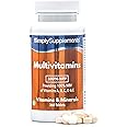 Multivitaminico 100% VNR con vitamina C 80 mg - 360 compresse - Adatto ai vegetariani - 1 anno di durata - SimplySupplements