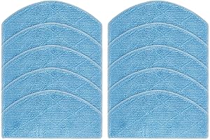 DRHOMEAM Lot de 4/10 chiffons de rechange lavables pour aspirateur Tikom G8000 Pro et pour Honiture G20 Robot Aspirateur (10 pièces)