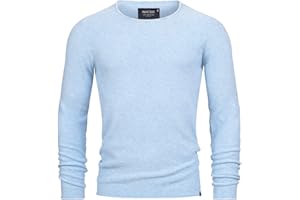 Indicode Herren Loakim Klassischer Strickpullover mit Rundhalsausschnitt | Pullover Herrenpullover Pulli meliert für Männer